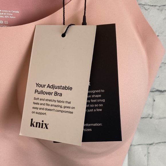 Knix Revolution Adjustable Pullover Bra Sz M Rose Water Baby Pink Everyday Bra - Picture 7 of 15